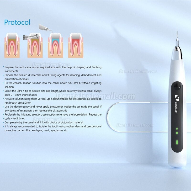 Eighteeth Ultra-X Endo Activator Cordless Ultrasonic Irrigator With 6Pcs Needle Tips